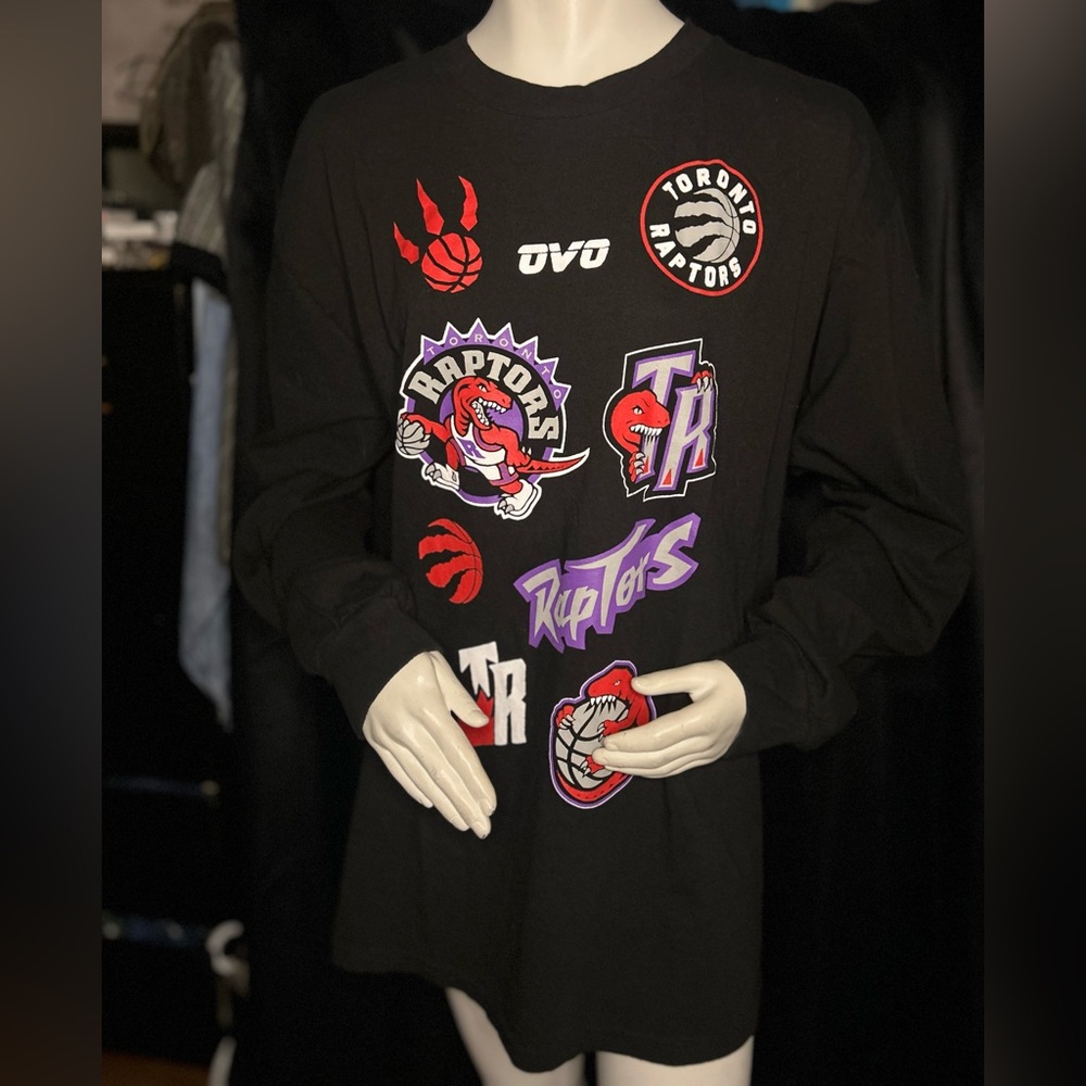 OVO Toronto Raptors Black Long Sleeve Shirt